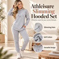 Women's Athleisure Two-Piece Set: Slimming Hooded Sweatshirt & Joggers Loungewear