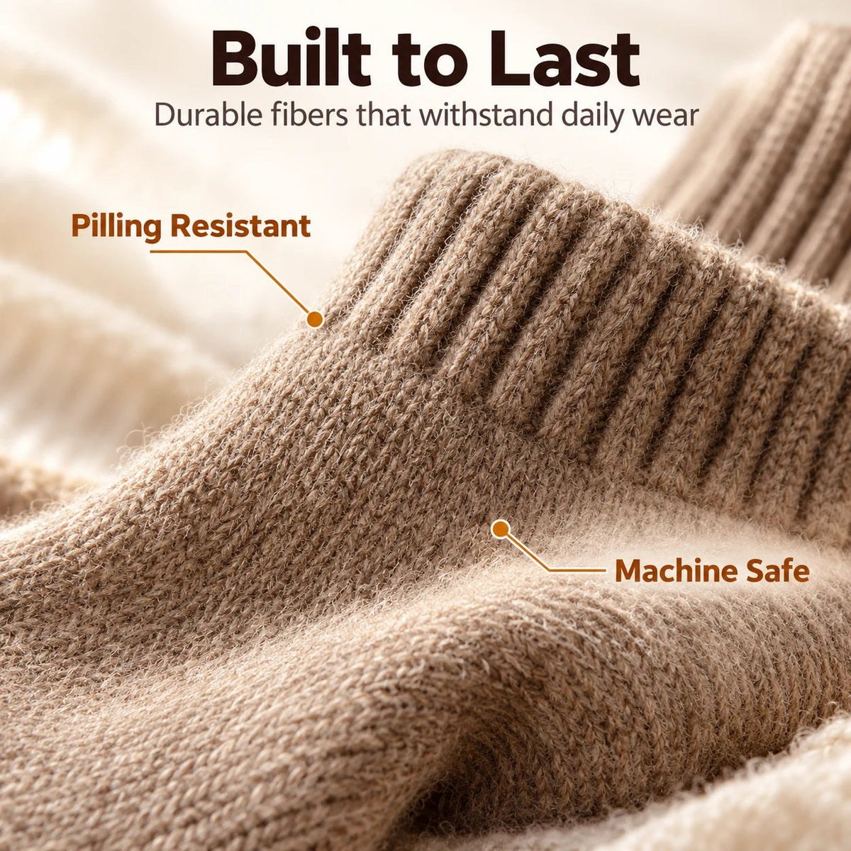 Fleece-lined and thickened winter socks