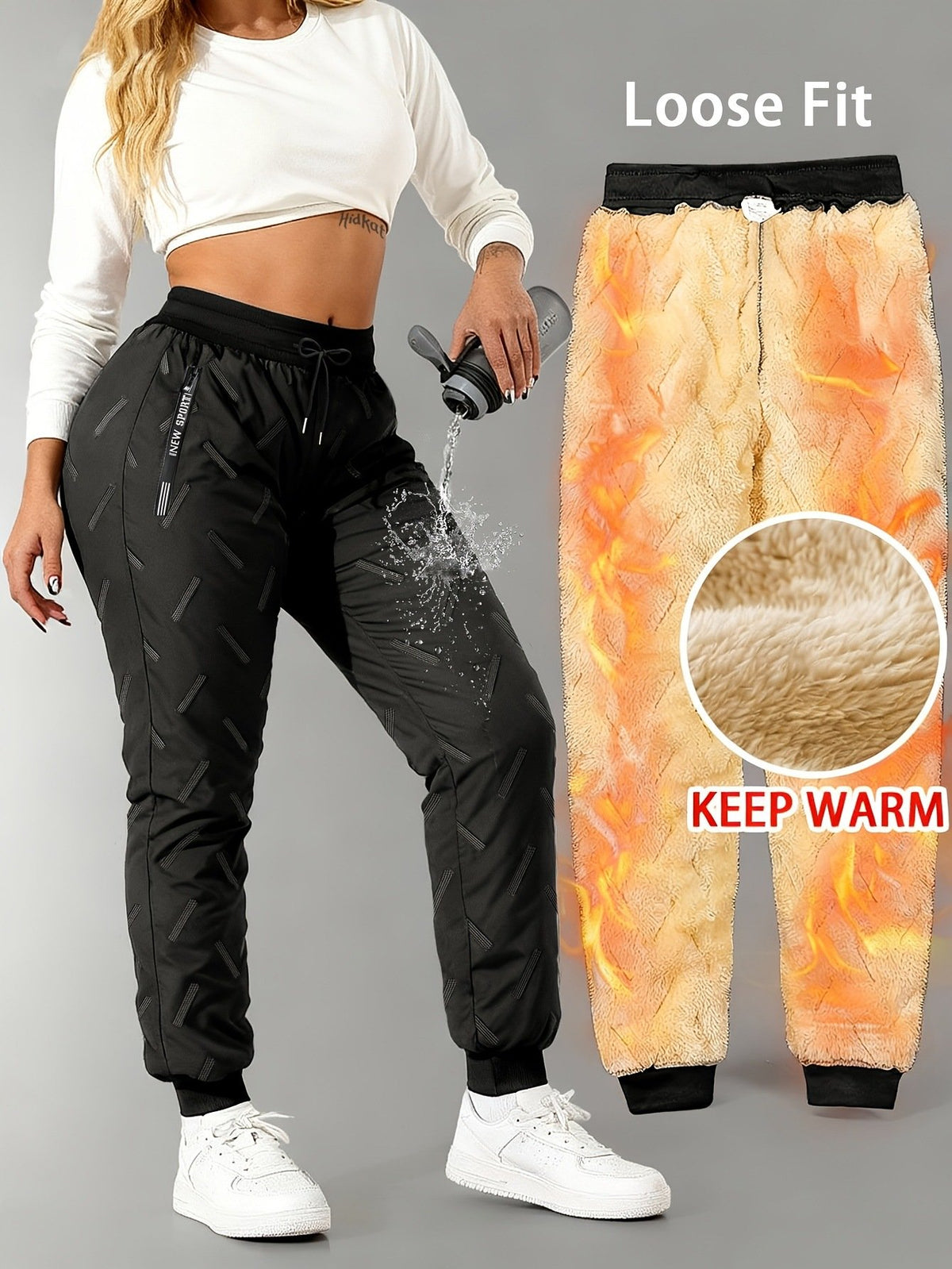 Unisex Outdoor Thermal Fleece-Lined Trousers