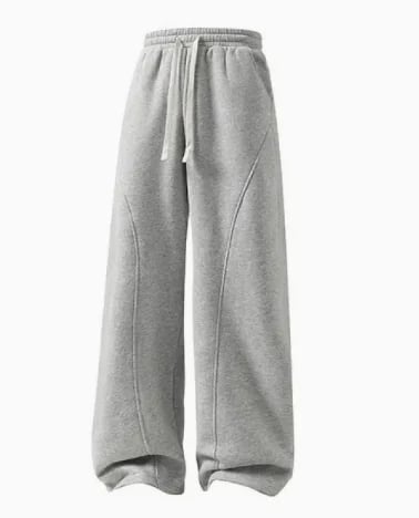 Unisex High-Waisted American Retro Wide-Leg Drawstring Sweatpants