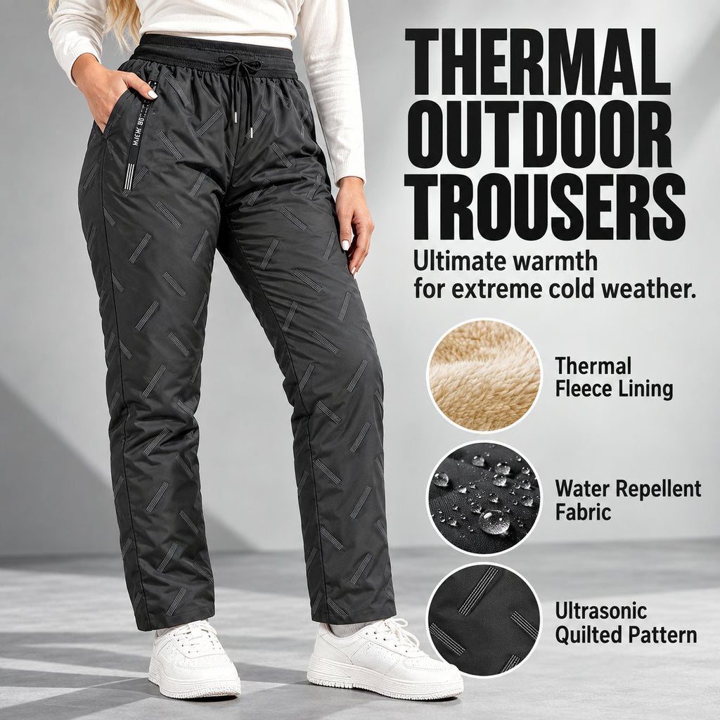 Unisex Outdoor Thermal Fleece-Lined Trousers