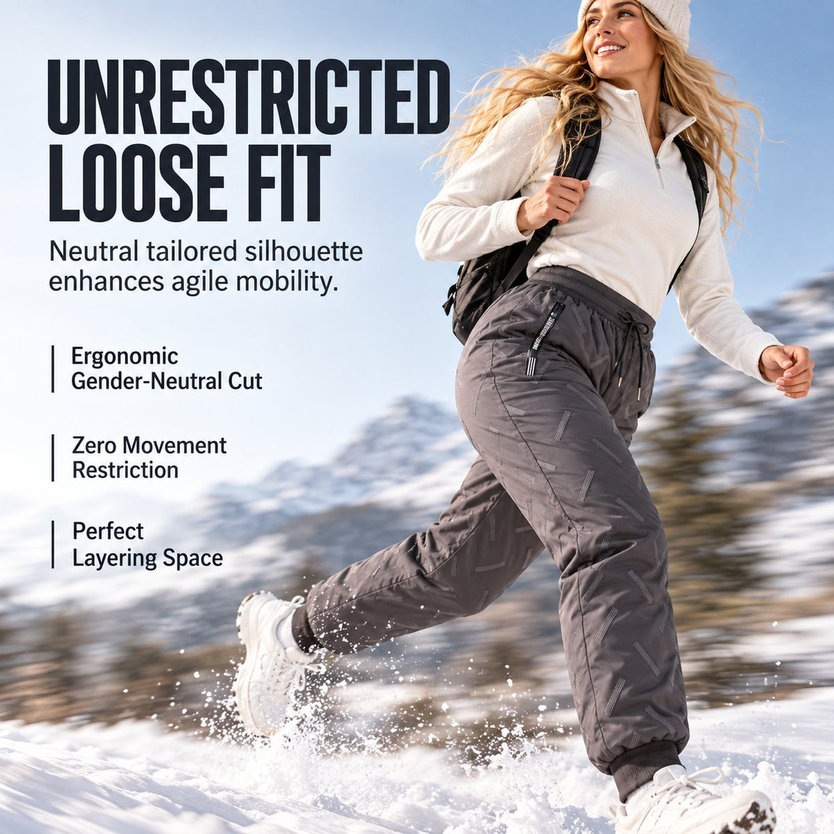 Unisex Outdoor Thermal Fleece-Lined Trousers