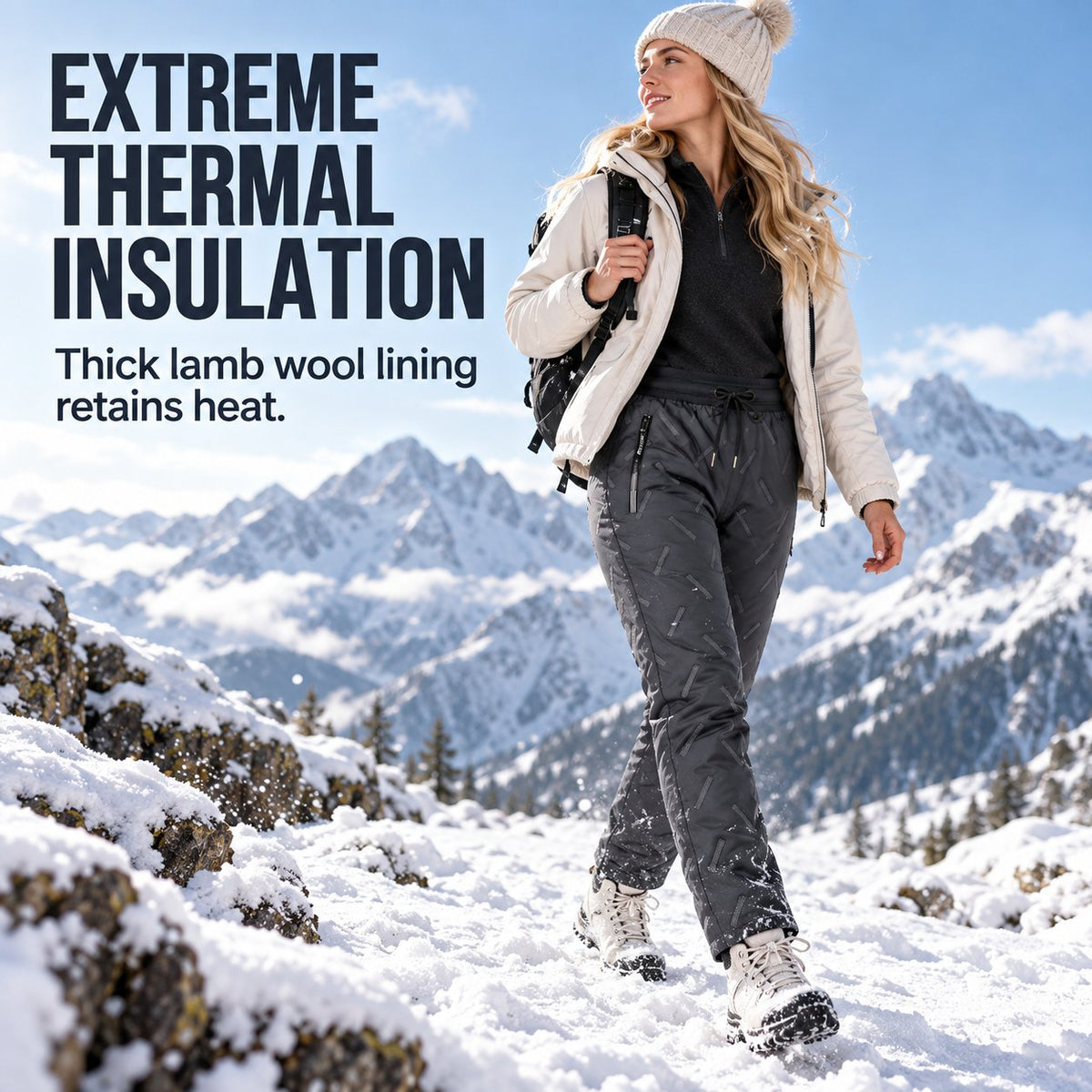 Unisex Outdoor Thermal Fleece-Lined Trousers