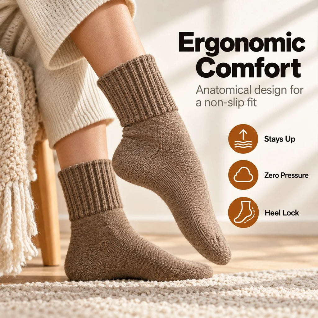 Fleece-lined and thickened winter socks