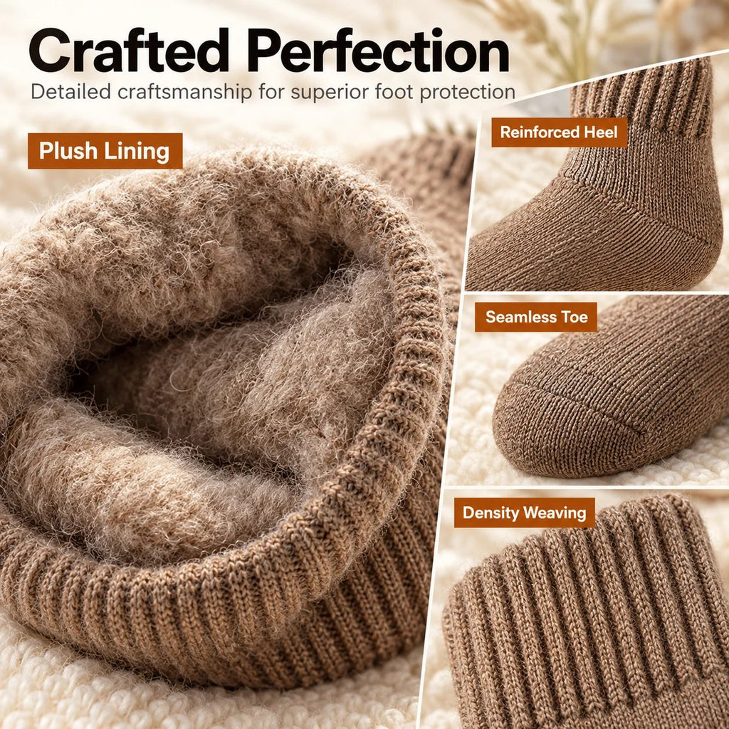 Fleece-lined and thickened winter socks