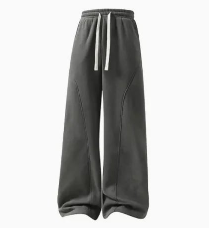 Unisex High-Waisted American Retro Wide-Leg Drawstring Sweatpants