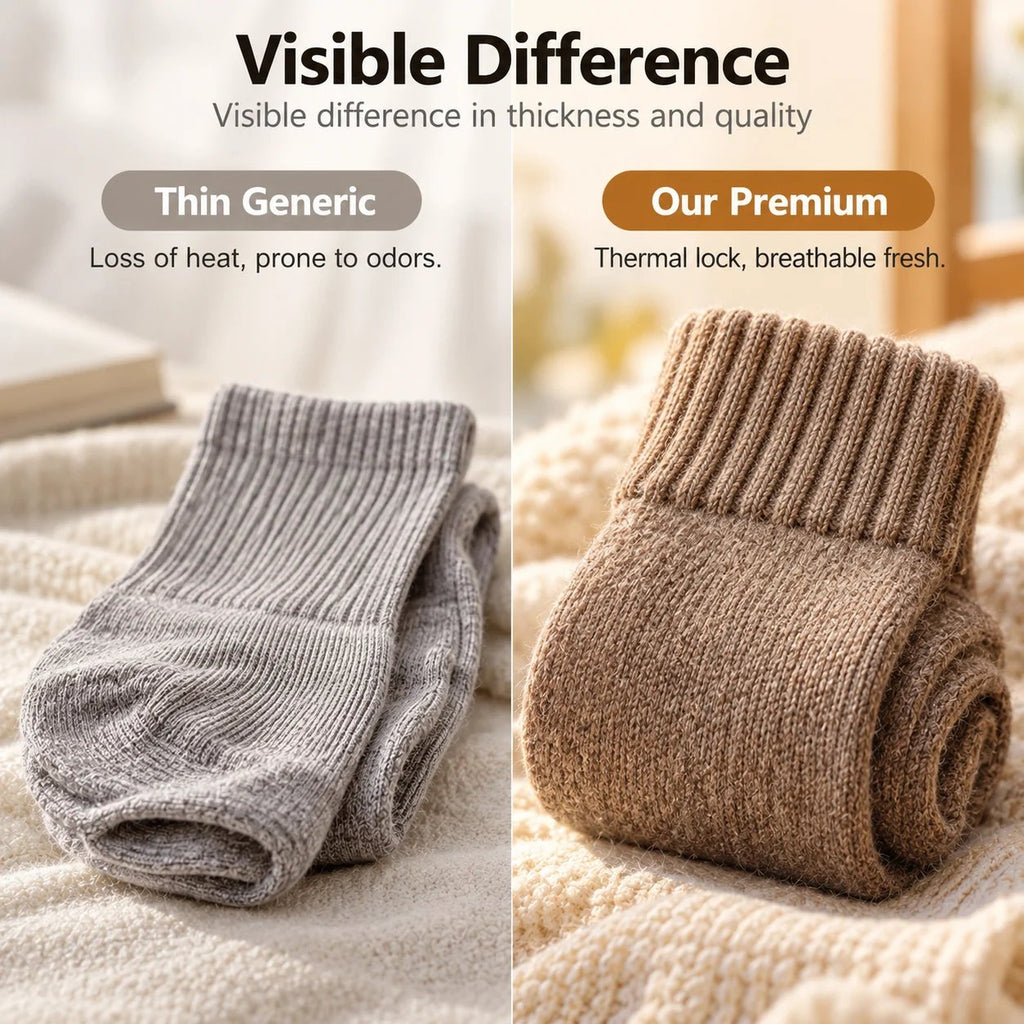 Fleece-lined and thickened winter socks