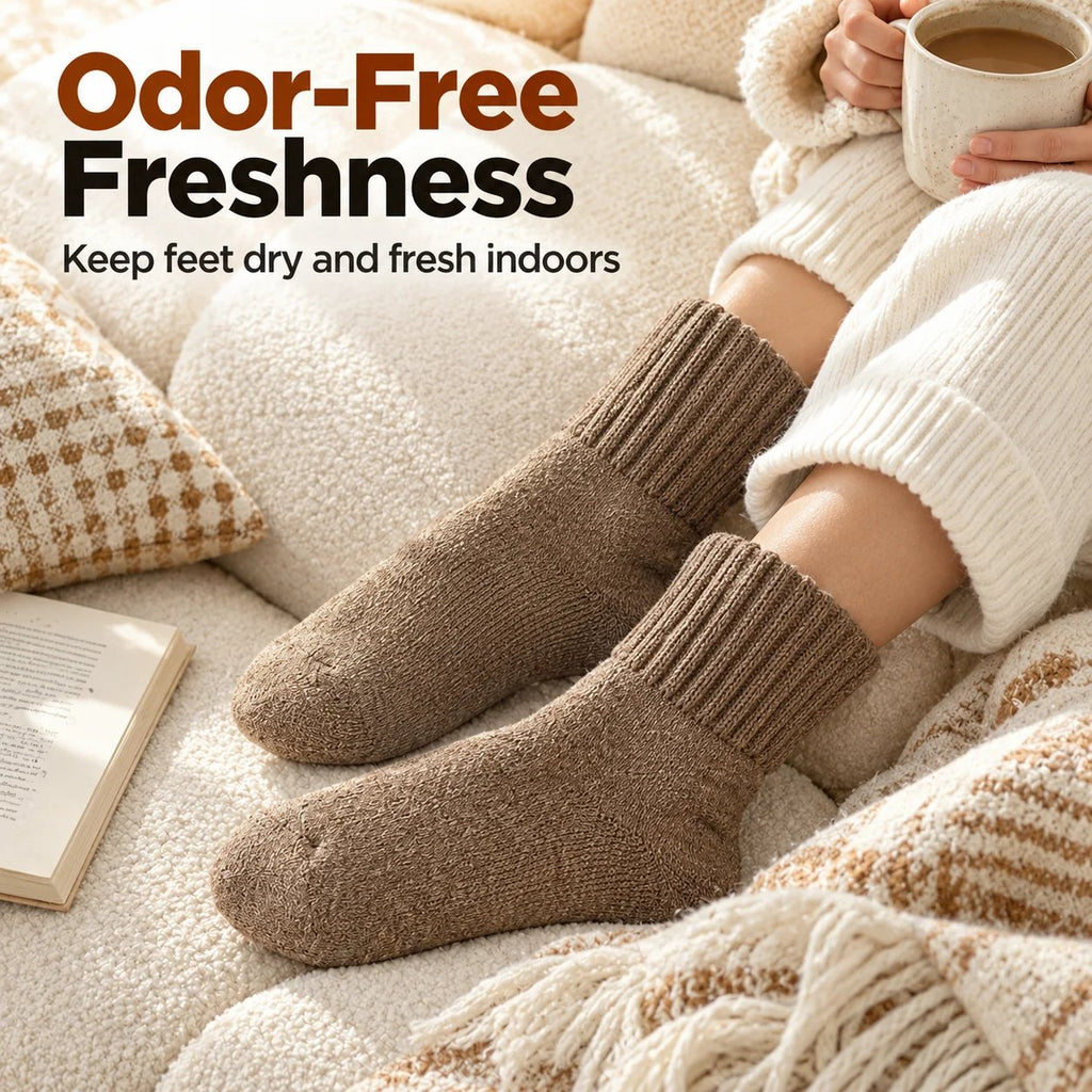 Fleece-lined and thickened winter socks