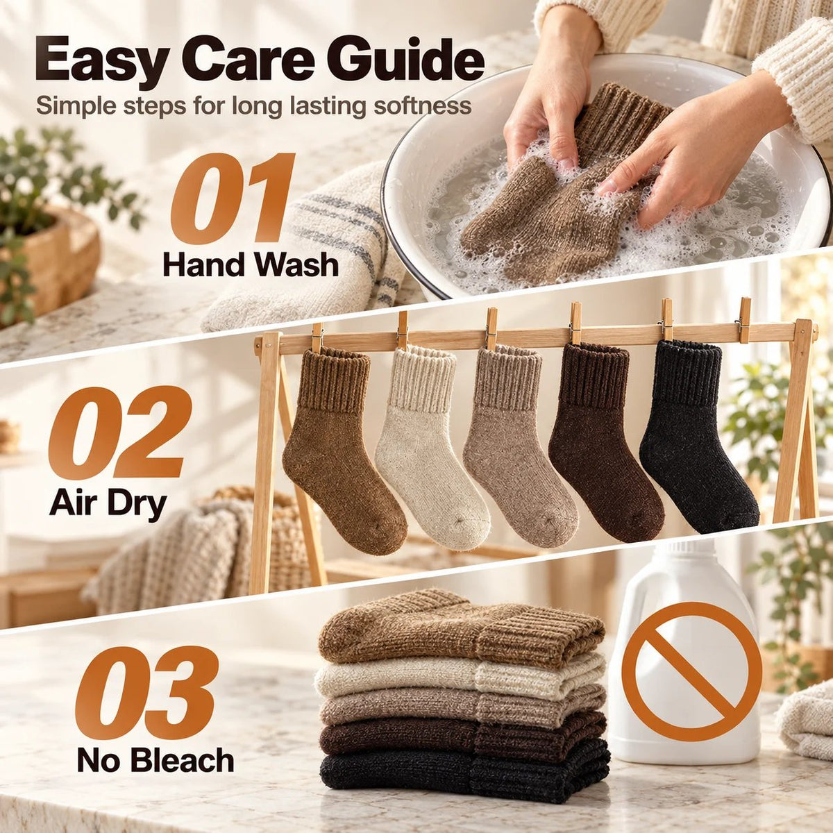 Fleece-lined and thickened winter socks