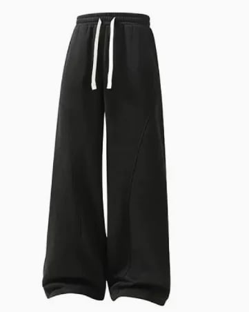 Unisex High-Waisted American Retro Wide-Leg Drawstring Sweatpants