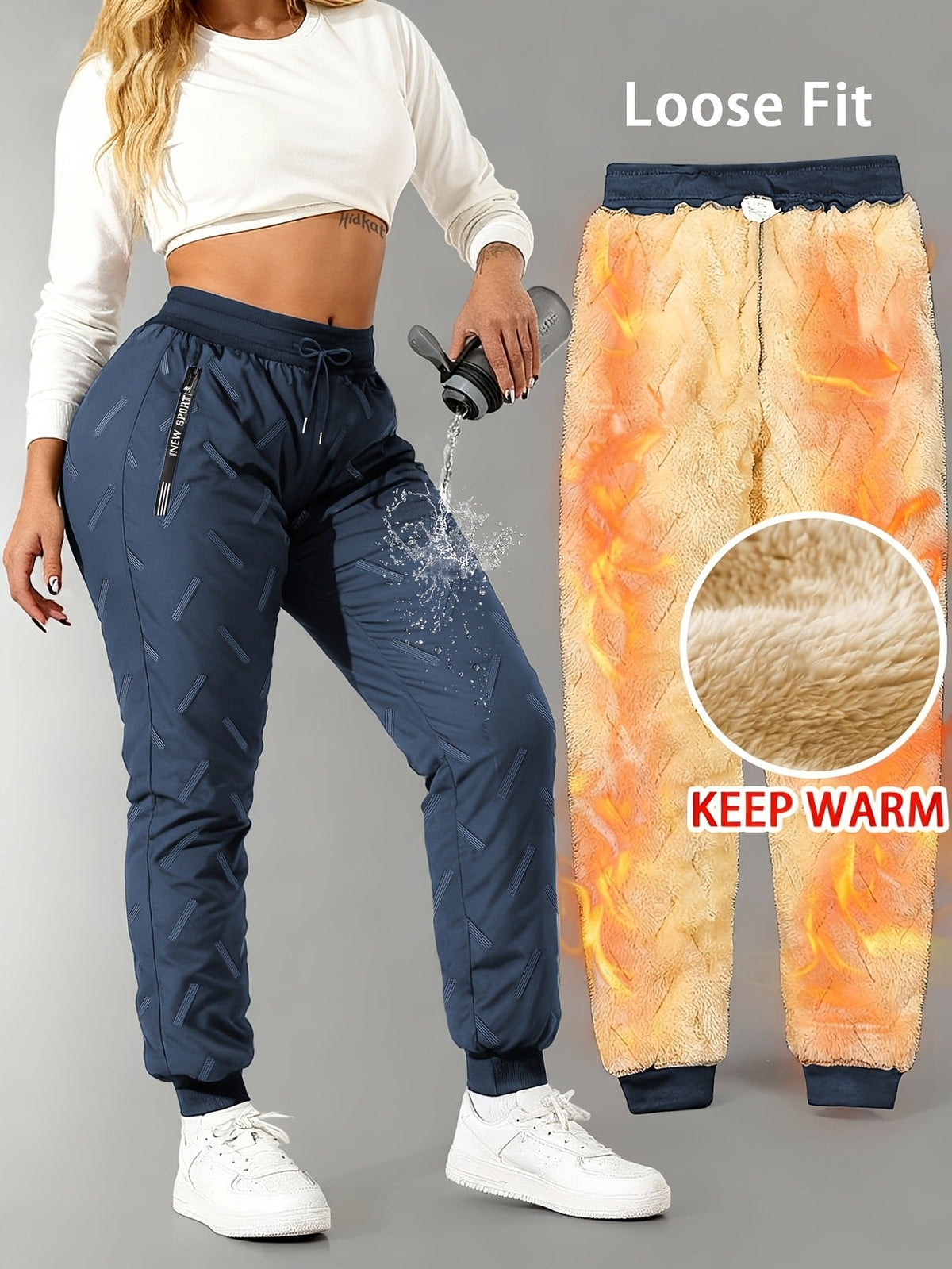 Unisex Outdoor Thermal Fleece-Lined Trousers
