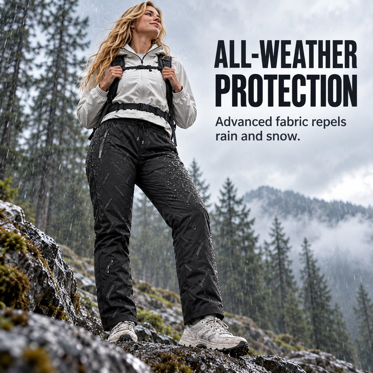 Unisex Outdoor Thermal Fleece-Lined Trousers