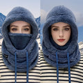 2026 Women's Fleece Hooded Winter Cycling Mask and Hat for Cold Weather
