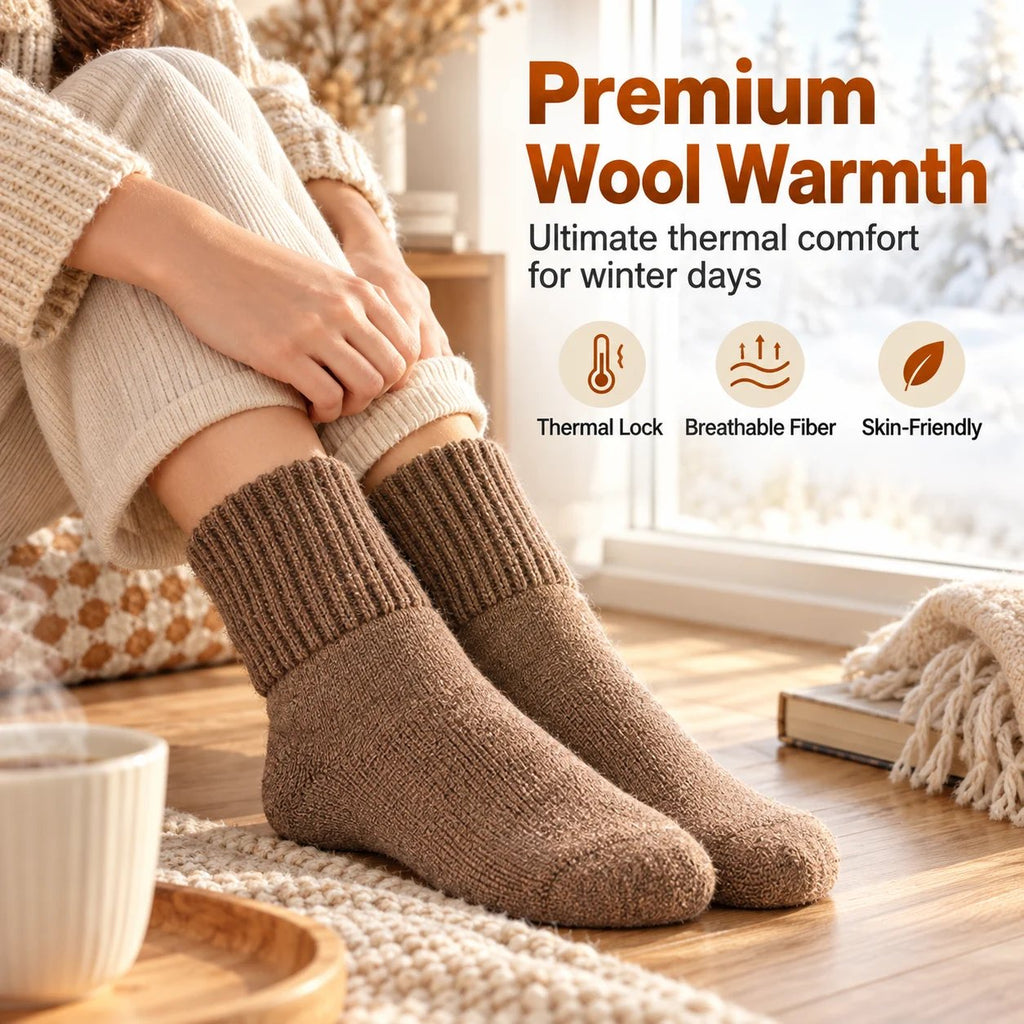 Fleece-lined and thickened winter socks